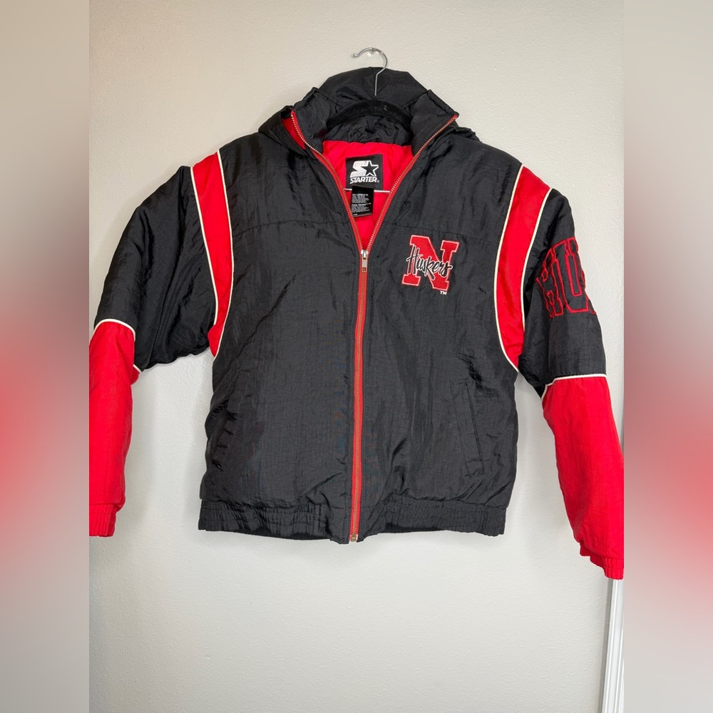 Vintage Nebraska Huskers Starter Jacket Youth Large 14/16